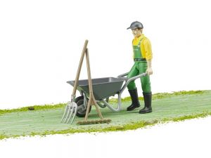 BRU62610 - Farmer figurine with accessories