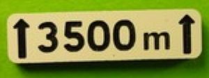 MCD-029 - Signage sign Over 3500m - In kit form
