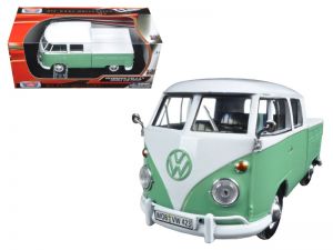 MMX79343VERT - VOLKSWAGEN Type 2 T1 double cab pickup white green