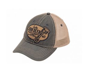 MC13080526OX - Vintage JOHN DEERE grey and beige mesh cap with back