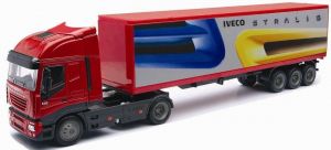NEW15613 - IVECO Stralis 4x2 red with trailer rigid box 3 axles IVECO