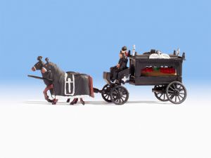 NOC16714 - Hearse with horses and driver