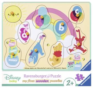 RAV036851 - Wooden Puzzle - 8 Pieces - Disney Babies - Winnie the Pooh and Friends - 24 x 21 cm