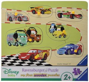 RAV036868 - Wood Puzzle - 9 Pieces - Disney Babies - CARS and his friends - 24 x 21 cm