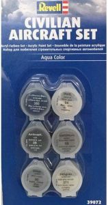 REV39072 - Civilian Aircraft Acrylic Paint Set 6 colors 5ml jar