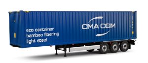 SOL2400507 - 3-Axle Container Trailer and CMA CGM Container