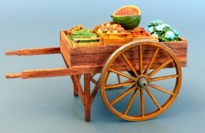 PLS513 - Cart with Vegetables. in kit. to paint