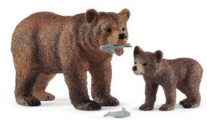 SHL42473 - Grizzly mum with teddy bear