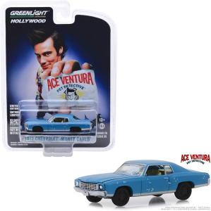 GREEN44850-F - CHEVROLET Monte carlo 1972 - Ace Ventura pet detective 1994 - Hollywood series 25 blue
