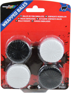 BRI43142A2 - Set of 4 hay bales wrapped in white and black