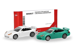 HER014083 - PORSCHE 911 GT3 996 white and green - 2 pieces to assemble