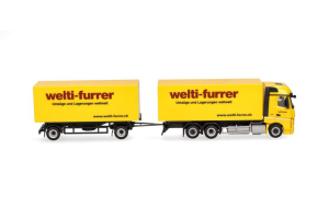 HER319355 - MERCEDES BENZ Actrois Bispace 6x4 with box body and 1+1-axle trailer WELTI-FURRER