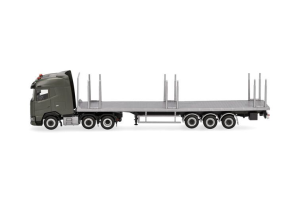 HER747301 - DAF XG 6x2 with 3-axle flatbed, Dutch Army