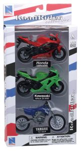 NEW67015B - Set of 3 HONDA KAWASAKI and YAMAHA motorcycles