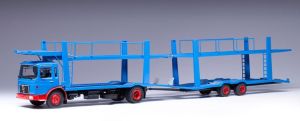 IXOTTRX034 - MAN 4x2 car transporter with 2-wheel trailer, 1970, blue