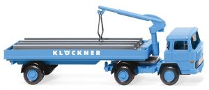 WIK050205 - MAGIRUS 135 D 11 FS 4x2 with flatbed trailer and crane KLÖCKNER