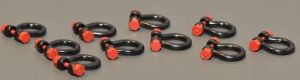 YCC636-3 - 10 Shackles - 200 Tons Black - In miniature