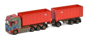 WSI01-3186 - SCANIA S Highline CR20H 8x4 rigid with hooklift and 1+1 axle trailer JAN HANSEN