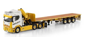 WSI01-4754 - SCANIA R Normal CR20N 6x4 with loading crane and 3-axle MEDIACO flatbed