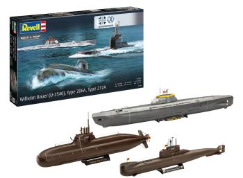 REV05186 - Submarine - Wilhelm Bauer Type 206A - 70 Years of the German Federal Armed Forces - Assembly and Painting Kit