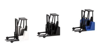 HER053860-002 - Forklift truck, white, blue and black - 3 pieces