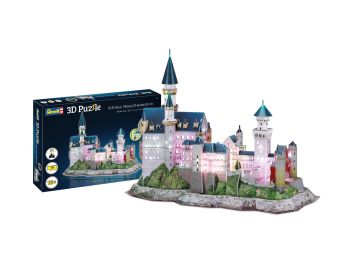 REV00151 - 3D Puzzle 148 Pieces Neuschwanstein Castle – Led Edition