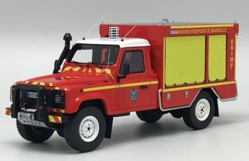 ALARME0051 - LAND ROVER 130 single cab grimp BMPM Fire brigade limited to 325 pieces