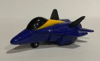 NEW01277G - Friction Blue and Yellow Fighter Plane
