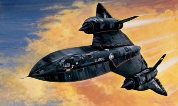 ITA0145 - SR-71 Blackbird fighter plane with Drone to assemble and paint