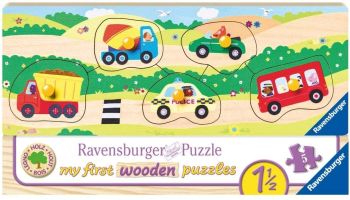 RAV03236 - My first wooden puzzles - Vehicles 5 Pieces