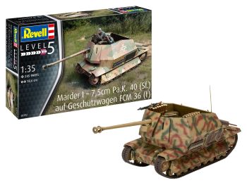 REV03292 - Char Marder I on FCM 36 base to be assembled and painted