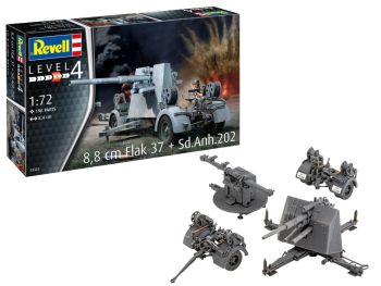 REV03325 - 8.8 cm Flak 37 + Sd.Anh.202 to assemble and paint