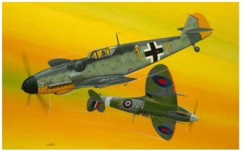 REV03710 - Combat set Airplane BF109G-10 & SPITFIRE to assemble and paint