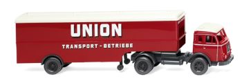 WIK051323 - HENSCHEL 4x2 with box trailer 2 Axles UNION TRANSPORT