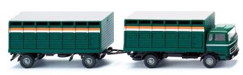 WIK056503 - MERCEDES 4x2 carrier with trailer 2 Axles Livestock transport