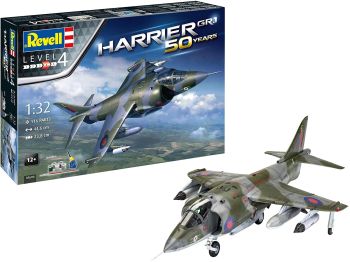 REV05690 - Harrier GR.1 fighter plane with paint to assemble and paint