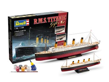REV05727 - 2 1/700 and 1/1200 RMS TITANIC scale models with painting to assemble