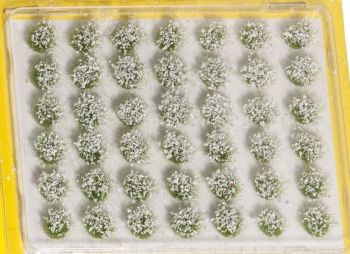 NOC07038 - 42 grass tufts blooming white 6mm