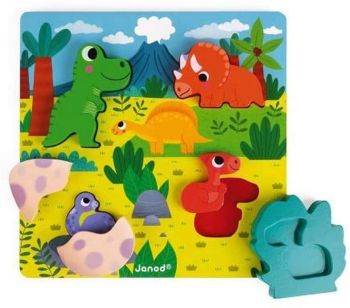 JAN07104 - 6-piece puzzle – Dinosaur hide and seek