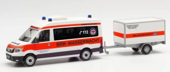 HER096096 - MAN TGE Bus HD with BRK WASSERWACHT trailer