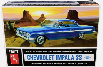 AMT1013/12 - CHEVROLET Impala SS 1961 Blue to assemble and paint