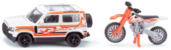 SIK1114 - LAND ROVER Defender with KTM motorcycle in blister pack