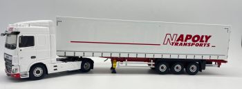 ELI117732 - DAF XF MY17 Space CAB 4x2 with Tautliner 3-axle canvas trailer - NAPOLY Transport