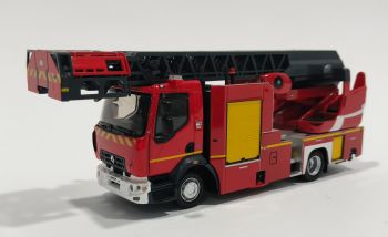 ELI118188 - RENAULT D16 EPC 33 PRX with RIFFAUD ladder, black, fire service