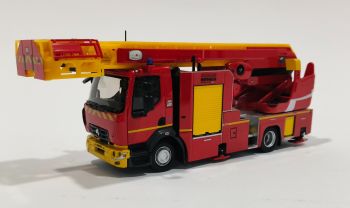 ELI118189 - RENAULT D16 EPC 33 PRX with RIFFAUD ladder, yellow, fire service