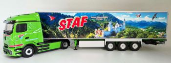 ELI118599 - MERCEDES-BENZ E-Actros 600 4x2 with STAF 3-axle refrigerated trailer - Neuschwanstein Castle