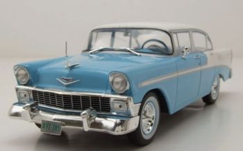 WBXWB124248 - 1956 CHEVROLET Bel Air 4-Door Hardtop, Blue and White
