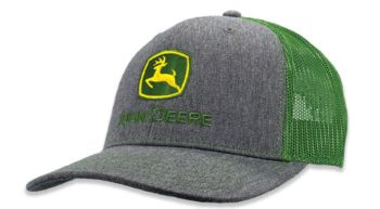 MC13083346GR - Gray Cap with Green Mesh Back JOHN DEERE