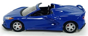 GREEN13370-E - 2021 Corvette Stingray Convertible, GL Muscle series, blue, still in its original packaging.