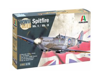 ITA1482 - SPITFIRE Mk.V / Mk.IX military aircraft kit (assembly and painting required)